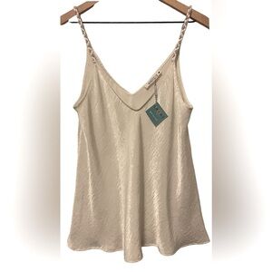 COPY - Wanderlux Womens Ivory Braided Strap Jane Tank  Large